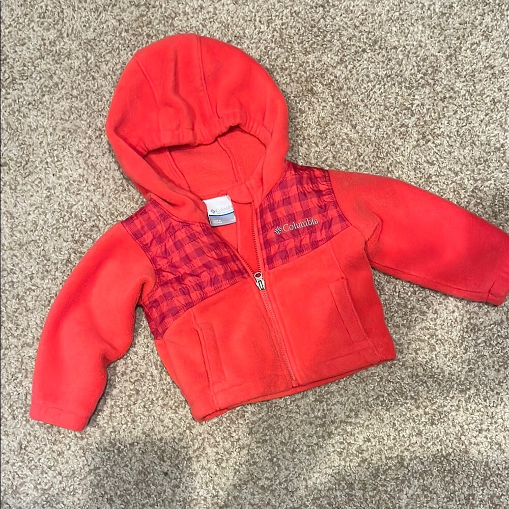 Girls 6 month Columbia hooded fleece